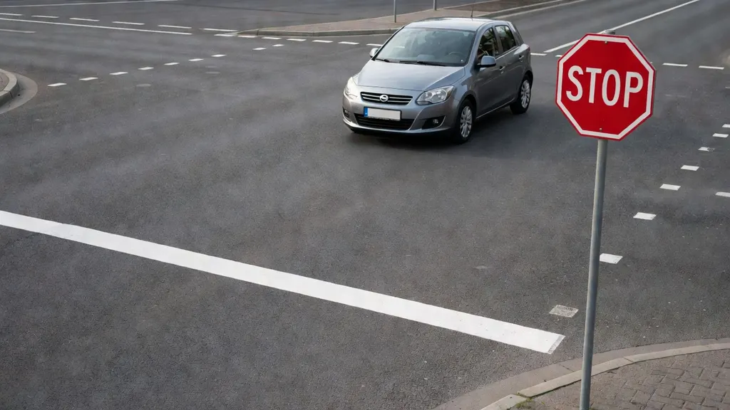 Mandat za niezatrzymanie się na STOP-ie – co grozi kierowcy?